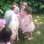 Pony Being Painted By The Children At A Party 